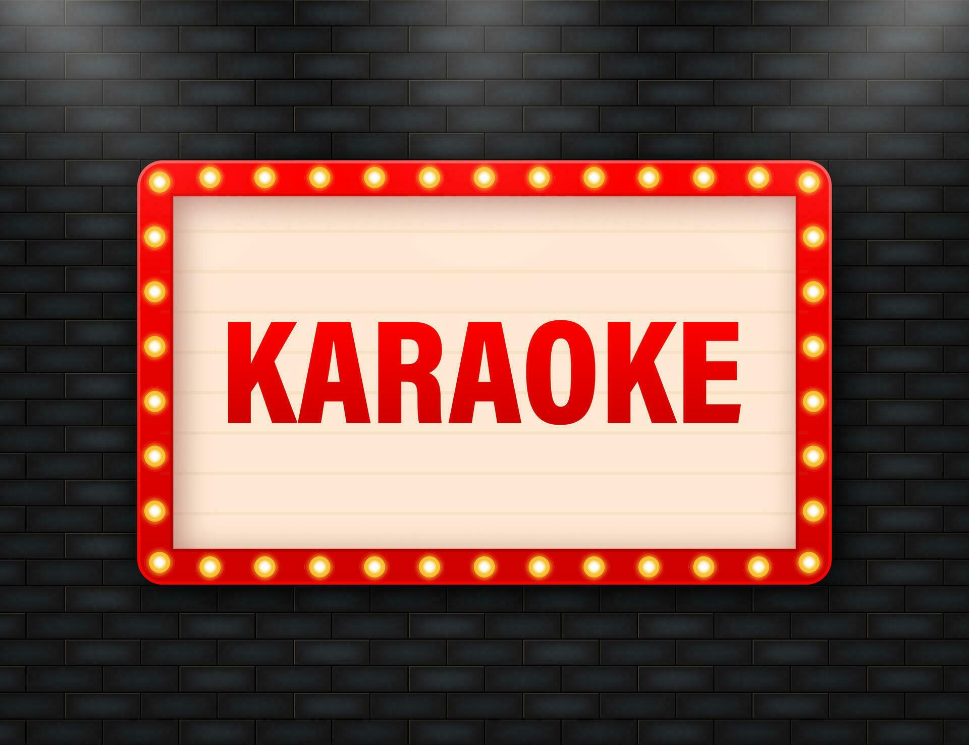 Señalización vintage de karaoke para eventos temáticos